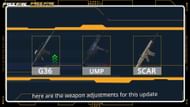 Besides these three, the stats of multiple other weapons have been adjusted (Image via Garena)